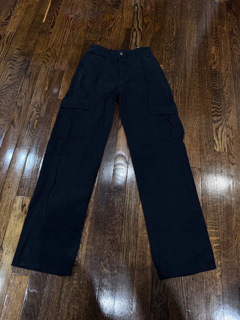 Pull&Bear Black Slim Cargo Pants